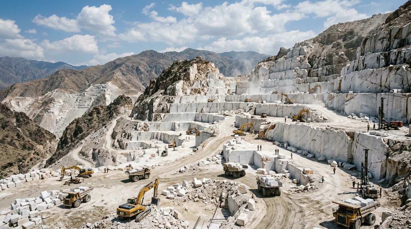 Buner White Marble Mountains & Quarries